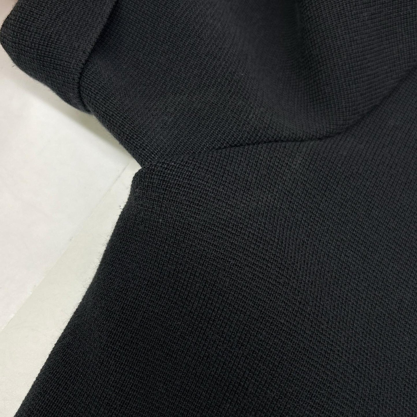 FOXEY BOUTIQUE Foxey Boutique 23537 Black Round Collar Button-Down Short-Sleeved Knit Dress Dress
