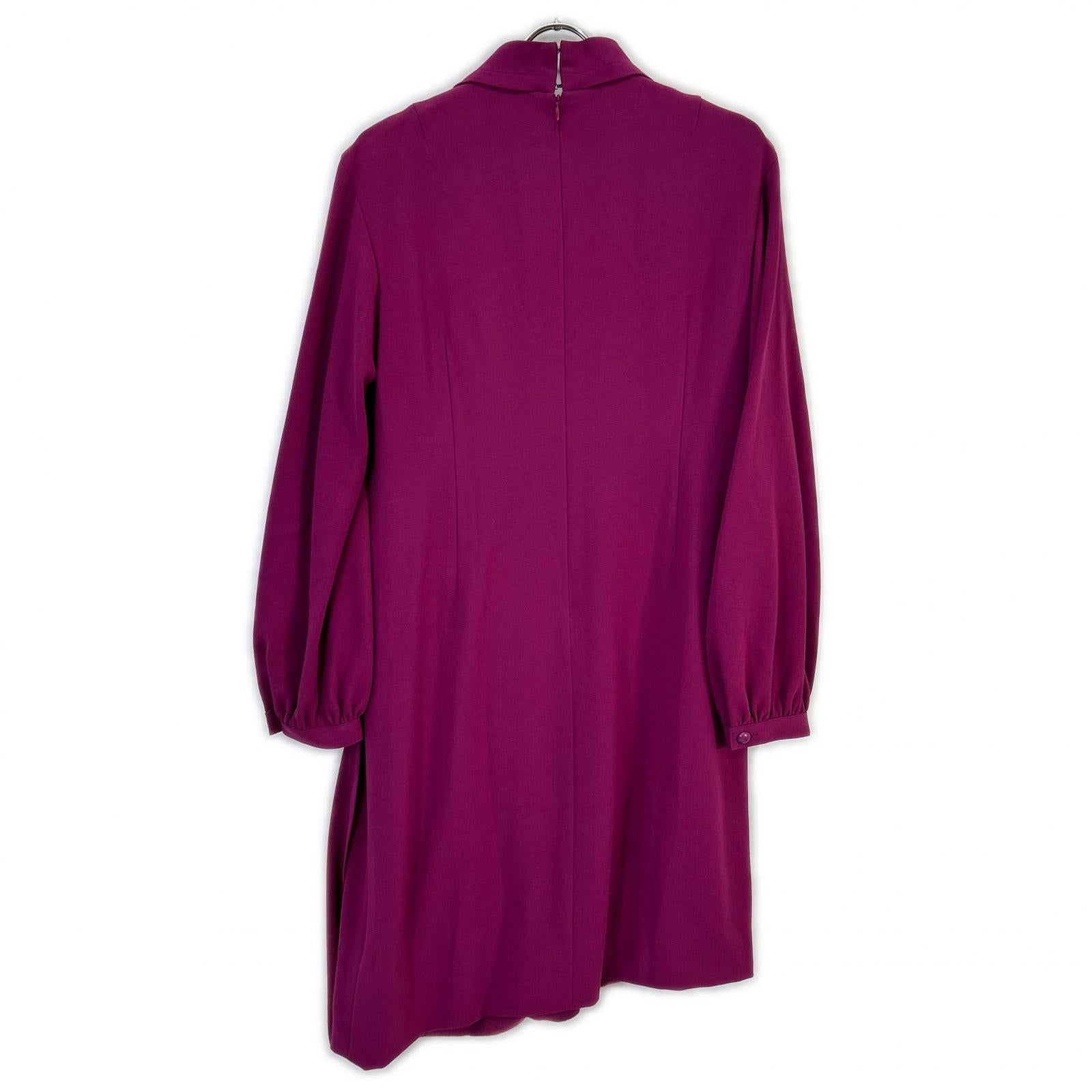 PURPLE ASYMMETRY LONG SLEEVE DRESS Dress 13 Women's