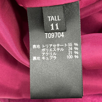 ﾊﾟｰﾌﾟﾙ ｱｼﾝﾒﾄﾘｰ ﾛﾝｸﾞｽﾘｰﾌﾞﾜﾝﾋﾟｰｽ ワンピース 11 レディース