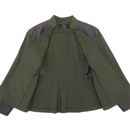 TAE ASHIDA タエアシダ 美品 グリーン クロコ型押し切り替え ロングスリーブ ジャケット レディース TALL 11 ジャケット