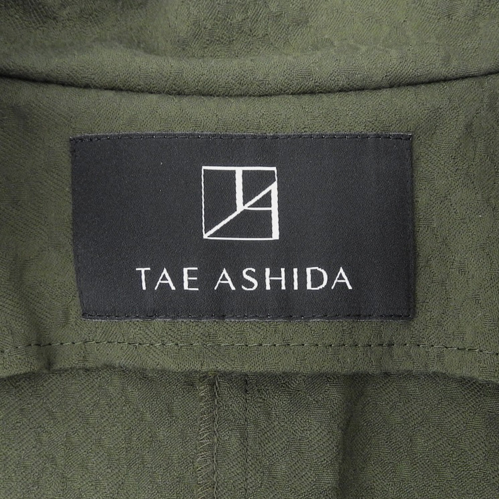 TAE ASHIDA タエアシダ 美品 グリーン クロコ型押し切り替え ロングスリーブ ジャケット レディース TALL 11 ジャケット