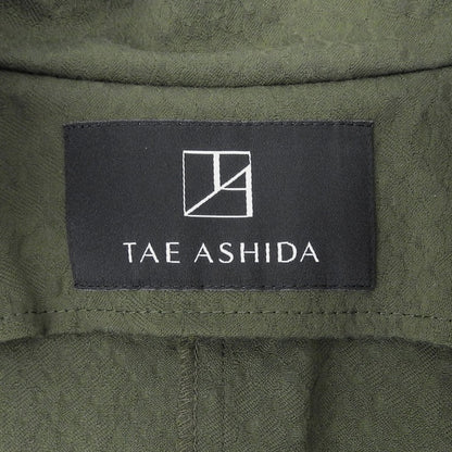 TAE ASHIDA タエアシダ 美品 グリーン クロコ型押し切り替え ロングスリーブ ジャケット レディース TALL 11 ジャケット