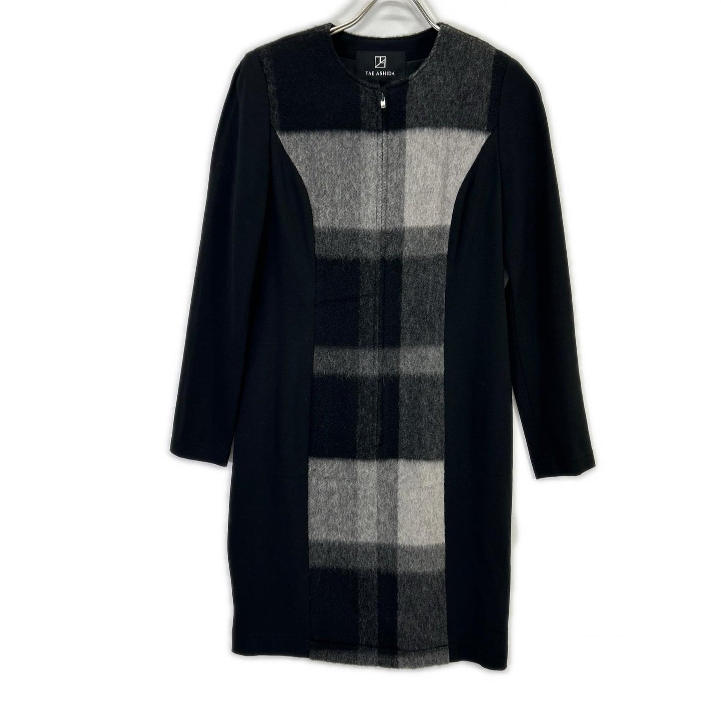 TO6712 Black x Grey Midi Long Sleeve Dress One-Piece Dress 13 Ladies