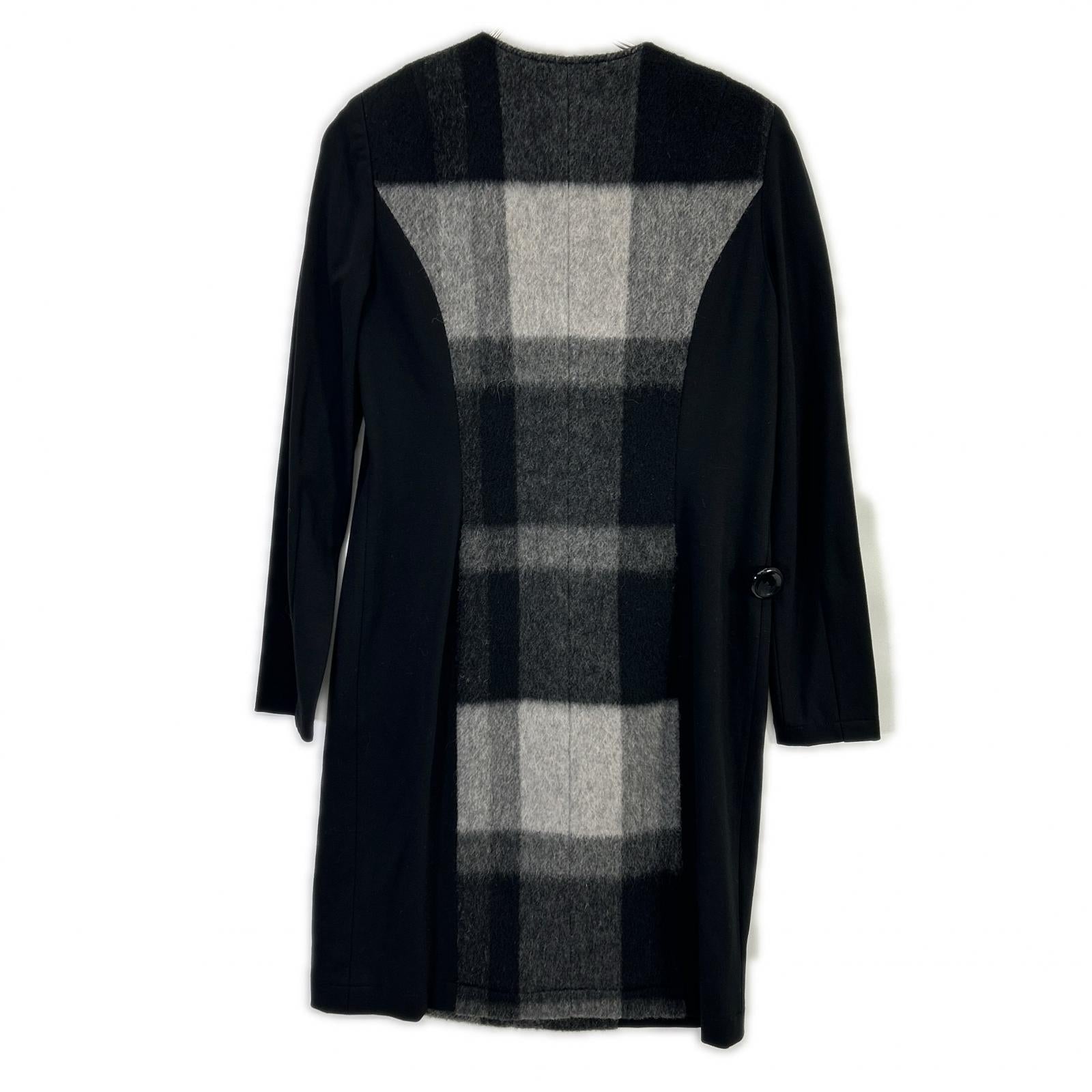 TO6712 Black x Grey Midi Long Sleeve Dress One-Piece Dress 13 Ladies