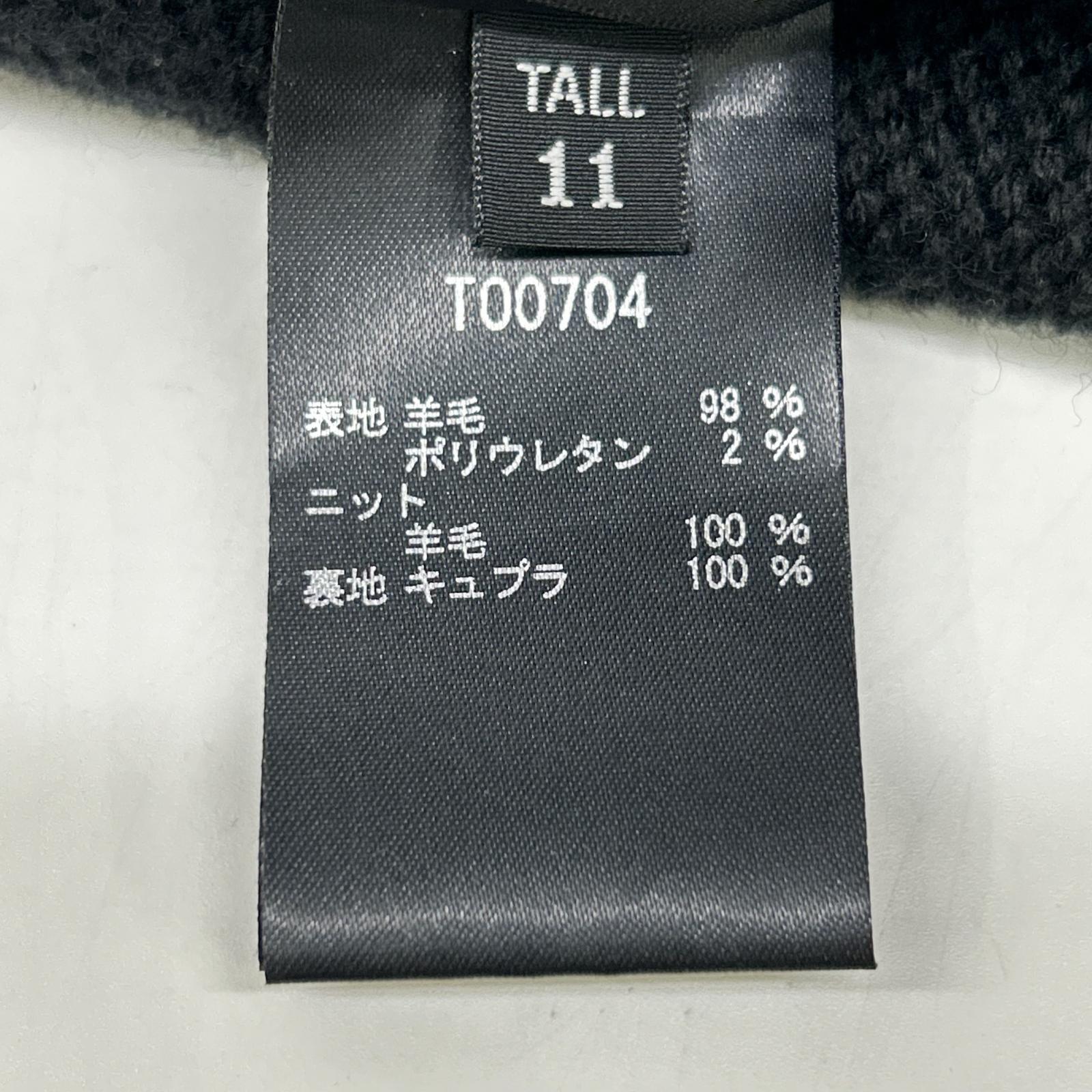 TAE ASHIDA タエアシダ ブラック×チャコール ロングスリーブ ケーブルニット タイトワンピース ワンピース