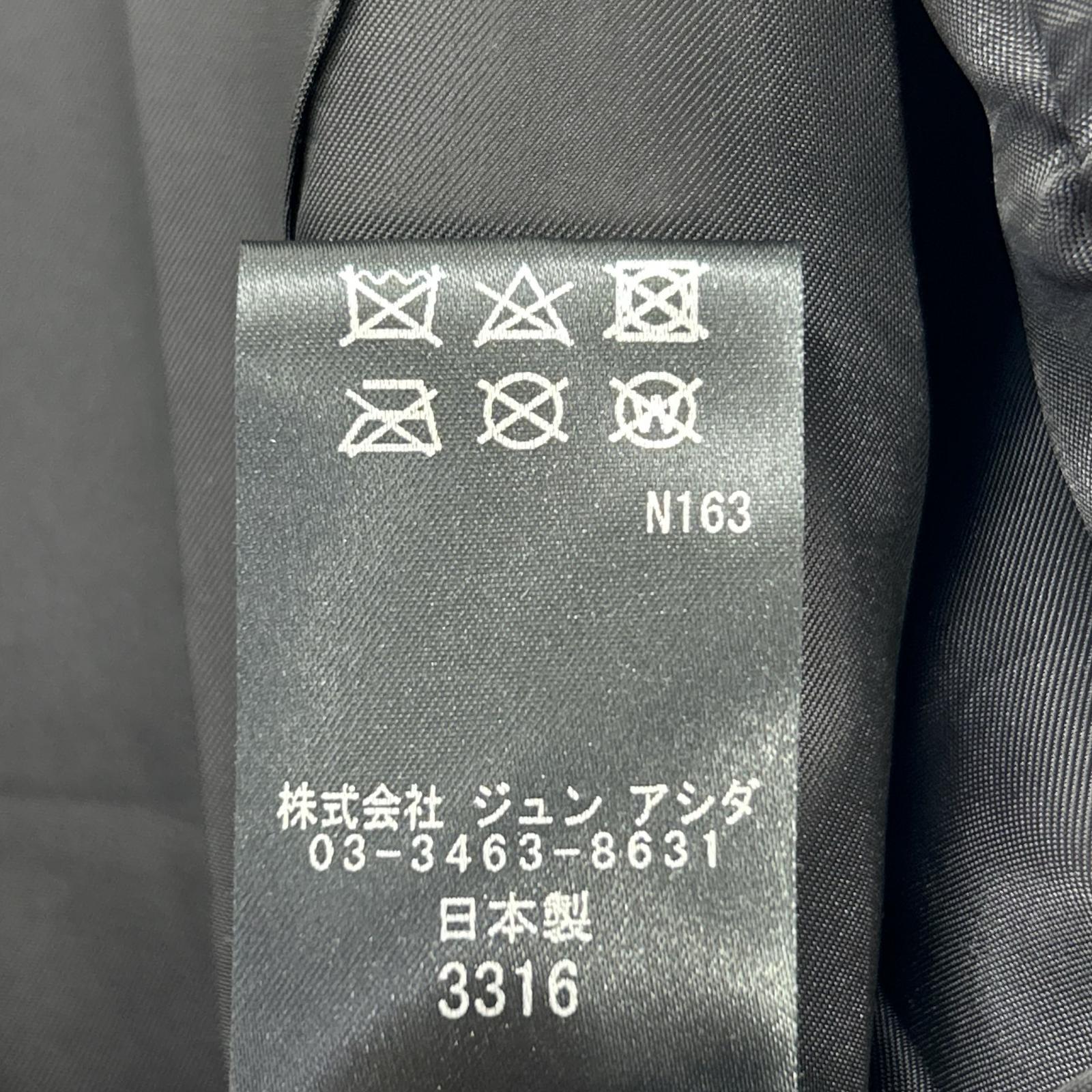 黑色皮革×丝绒拼接三粒扣夹克 13 女式