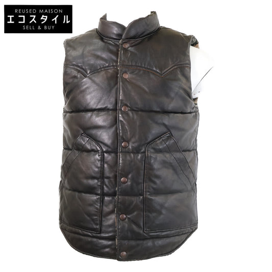 RRL ダブルアールエル 【美品/国内正規/26SS】MNRROTW1N220067 ラムレザーｘフローラルコットンジャガード リバーシブル ベスト