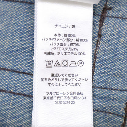 RRL ダブルアールエル 新品未使用 MNRRWOV16820365 パッチワーク ユーズド加工 ヴィンテージメタルボタン 本藍染め HERCULES WORK SHIRT トップス