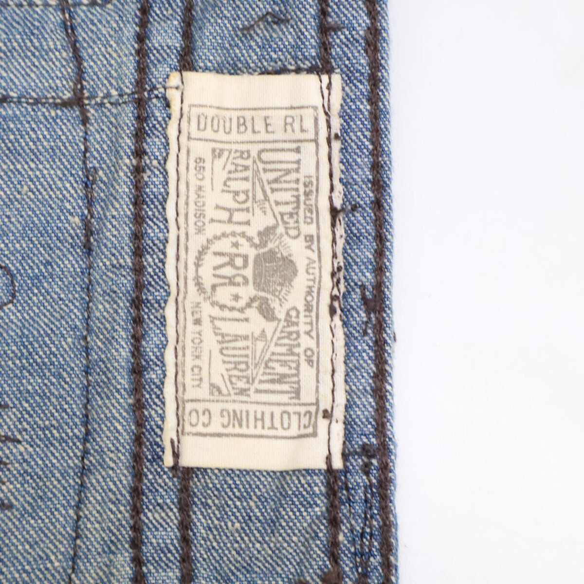 RRL ダブルアールエル 新品未使用 MNRRWOV16820365 パッチワーク ユーズド加工 ヴィンテージメタルボタン 本藍染め HERCULES WORK SHIRT トップス
