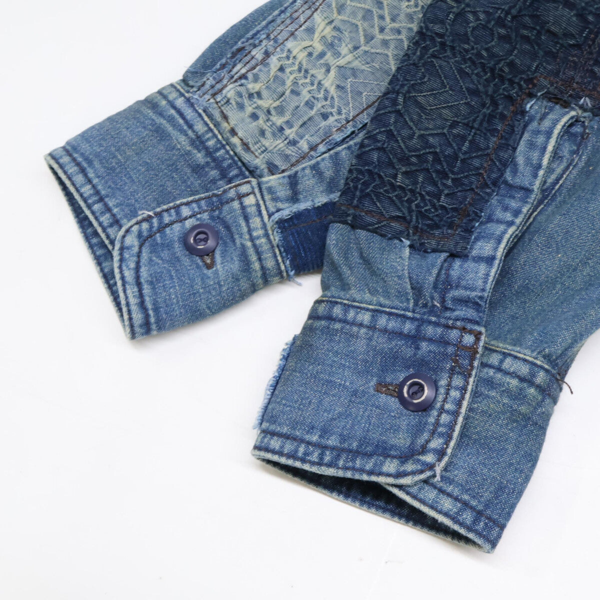 RRL ダブルアールエル 新品未使用 MNRRWOV16820365 パッチワーク ユーズド加工 ヴィンテージメタルボタン 本藍染め HERCULES WORK SHIRT トップス