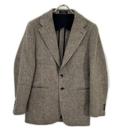 RRL ダブルアールエル 782974006001 イタリア製 ベージュ ウール100 センターベント 3Bツイードブレザージャケット ジャケット