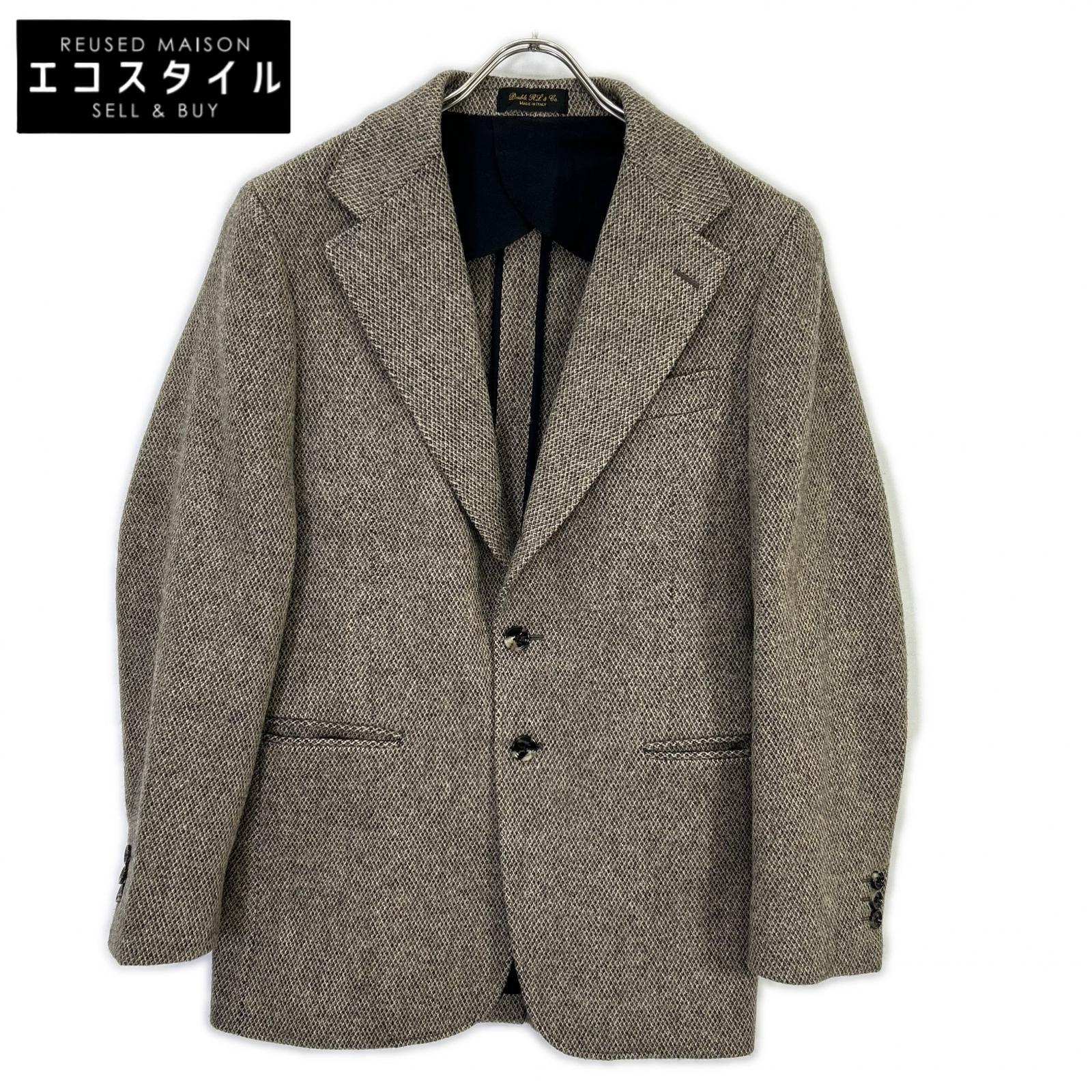 RRL ダブルアールエル 782974006001 イタリア製 ベージュ ウール100 センターベント 3Bツイードブレザージャケット ジャケット