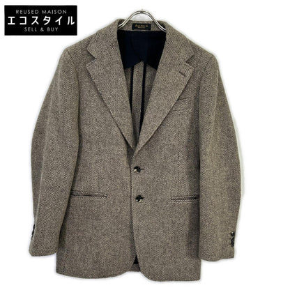 RRL ダブルアールエル 782974006001 イタリア製 ベージュ ウール100 センターベント 3Bツイードブレザージャケット ジャケット