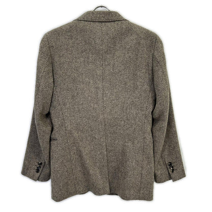 RRL ダブルアールエル 782974006001 イタリア製 ベージュ ウール100 センターベント 3Bツイードブレザージャケット ジャケット