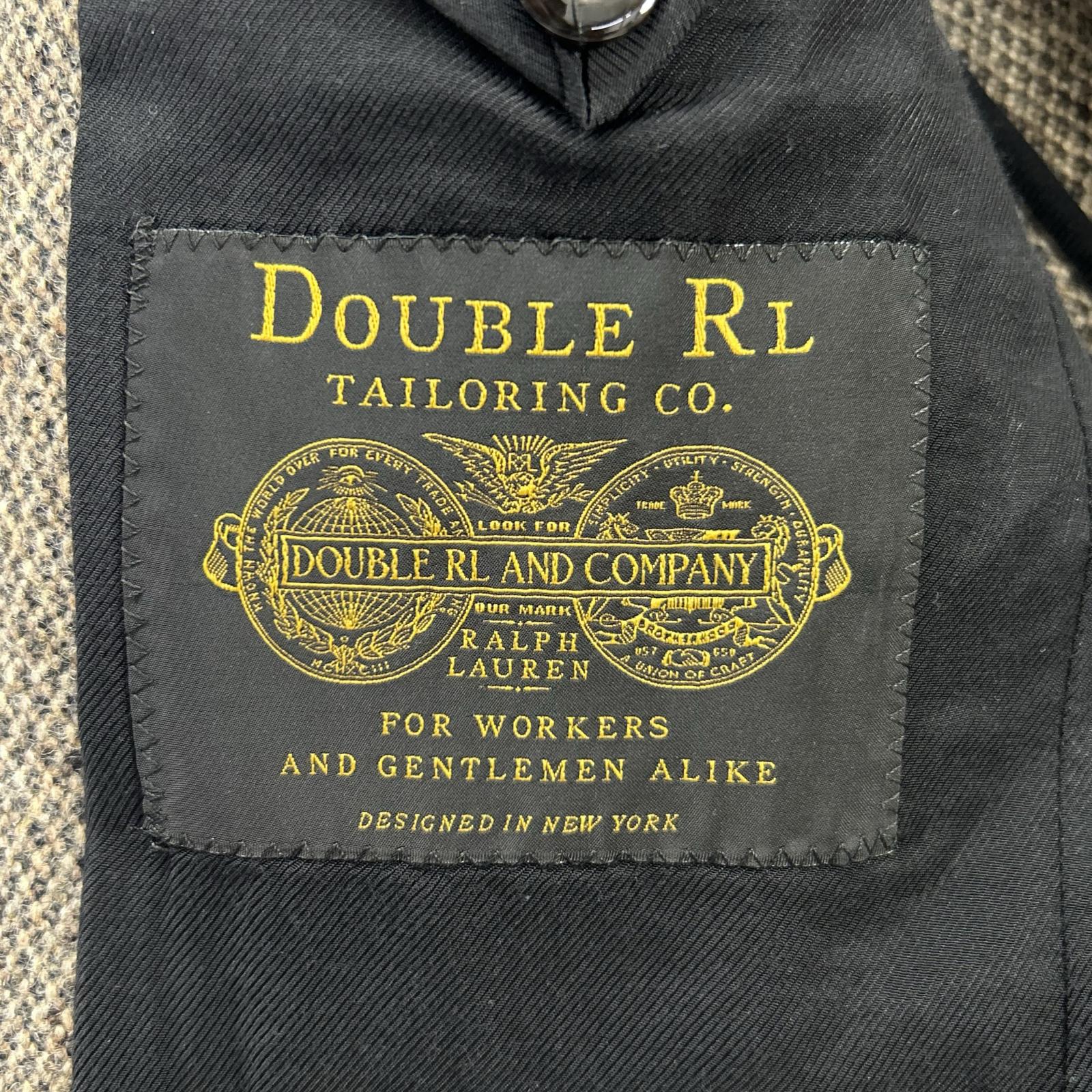 RRL ダブルアールエル 782974006001 イタリア製 ベージュ ウール100 センターベント 3Bツイードブレザージャケット ジャケット