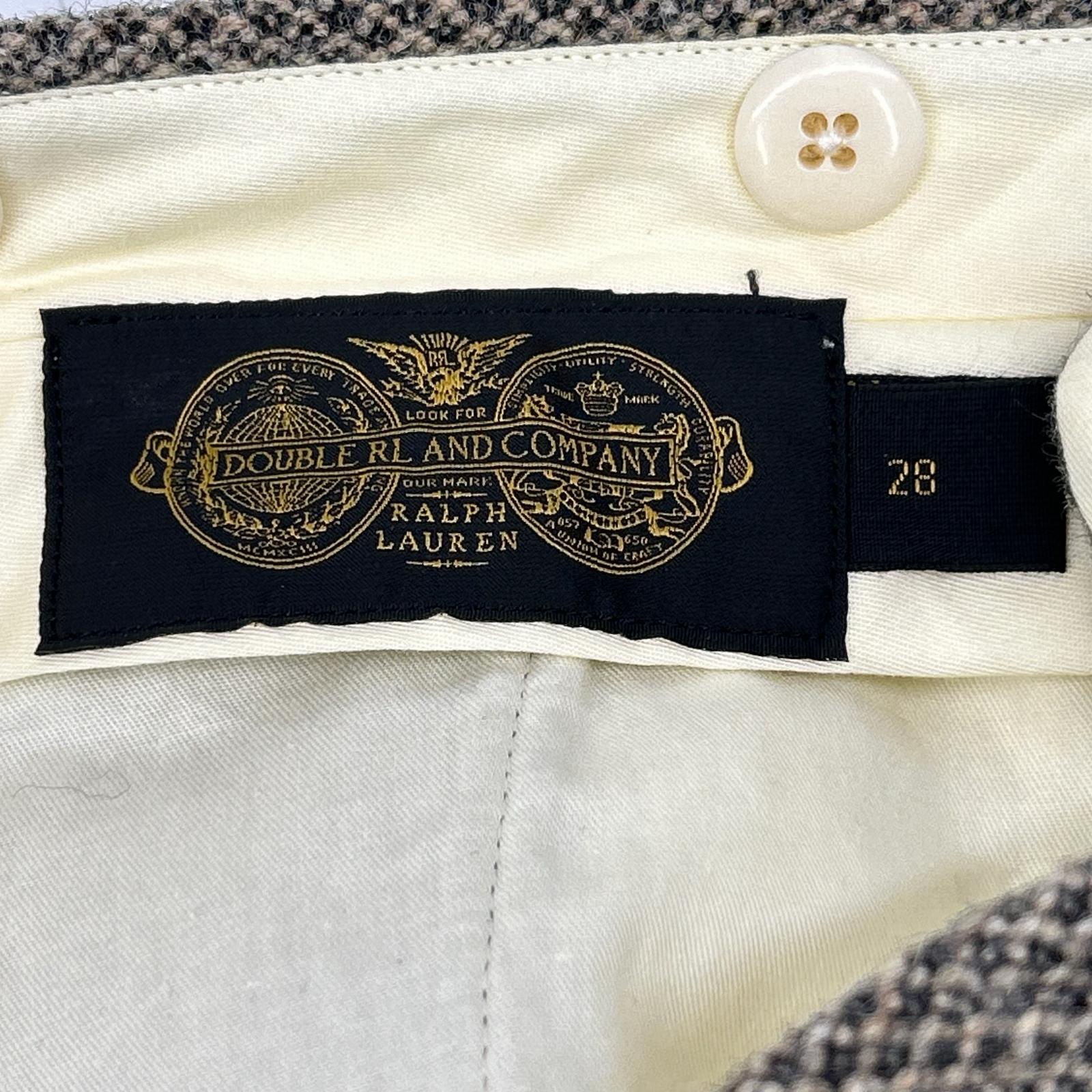 RRL Double RL 782P07155001 Made in Italy Beige 100% Wool Button Fly Slim Fit Tweed Suit Trousers Bottoms