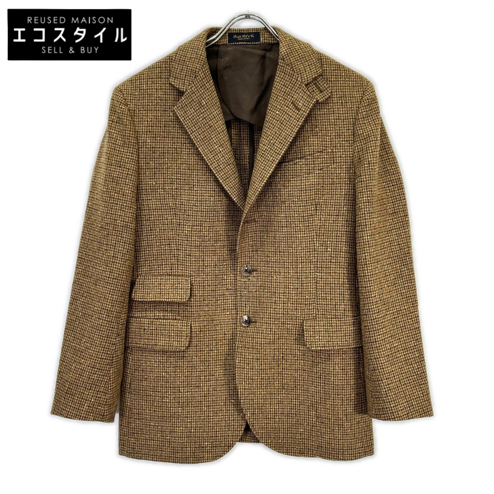25AW 782974004001 ｲﾀﾘｱ製 ﾌﾞﾗｳﾝ ｳｰﾙ100 ｾﾝﾀｰﾍﾞﾝﾄ ﾁｪｯｸ柄 3Bﾌﾞﾚｻﾞｰｼﾞｬｹｯﾄ ジャケット 36S メンズ