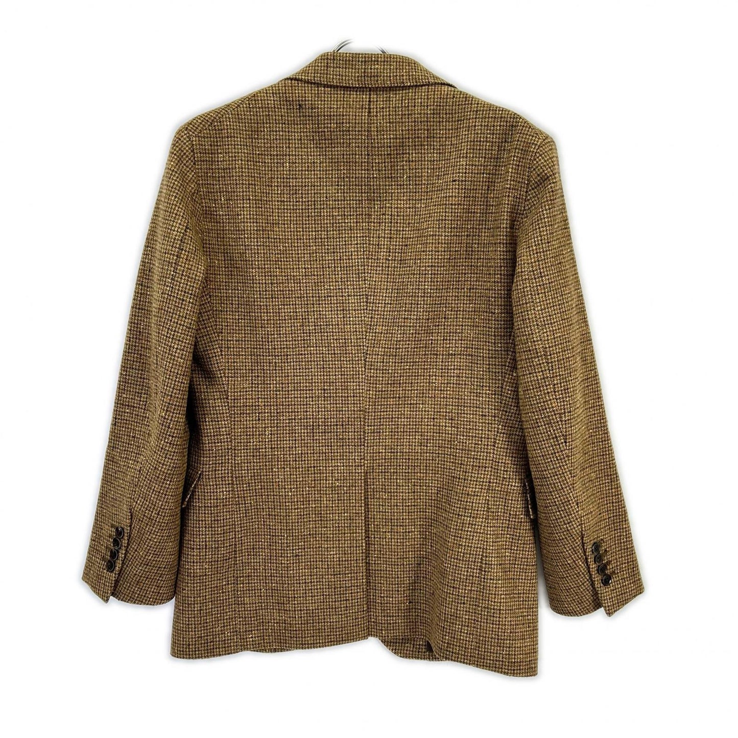25AW 782974004001 ｲﾀﾘｱ製 ﾌﾞﾗｳﾝ ｳｰﾙ100 ｾﾝﾀｰﾍﾞﾝﾄ ﾁｪｯｸ柄 3Bﾌﾞﾚｻﾞｰｼﾞｬｹｯﾄ ジャケット 36S メンズ