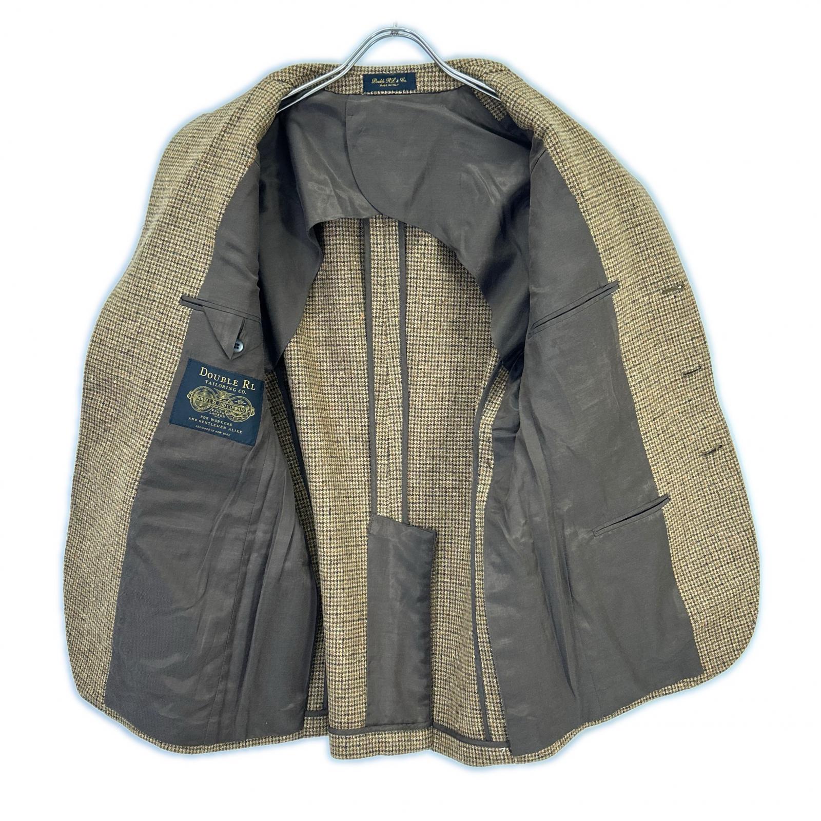25AW 782974004001 ｲﾀﾘｱ製 ﾌﾞﾗｳﾝ ｳｰﾙ100 ｾﾝﾀｰﾍﾞﾝﾄ ﾁｪｯｸ柄 3Bﾌﾞﾚｻﾞｰｼﾞｬｹｯﾄ ジャケット 36S メンズ