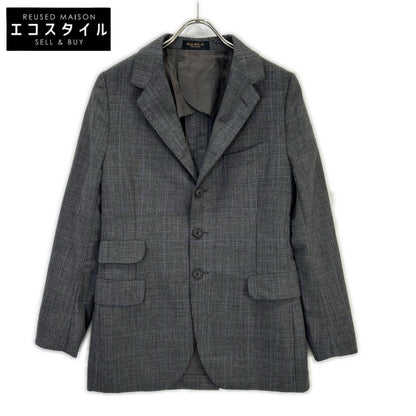 RRL ダブルアールエル 782831185001 イタリア製 グレー ウール100 センターベント グレンチェック 3Bテーラードジャケット ジャケット