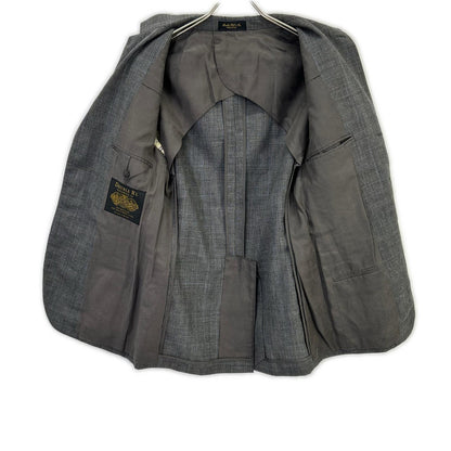 RRL ダブルアールエル 782831185001 イタリア製 グレー ウール100 センターベント グレンチェック 3Bテーラードジャケット ジャケット