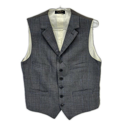 RRL ダブルアールエル 782831186001 イタリア製 グレー ウール100 グレンチェック ジレ/ベスト ベスト