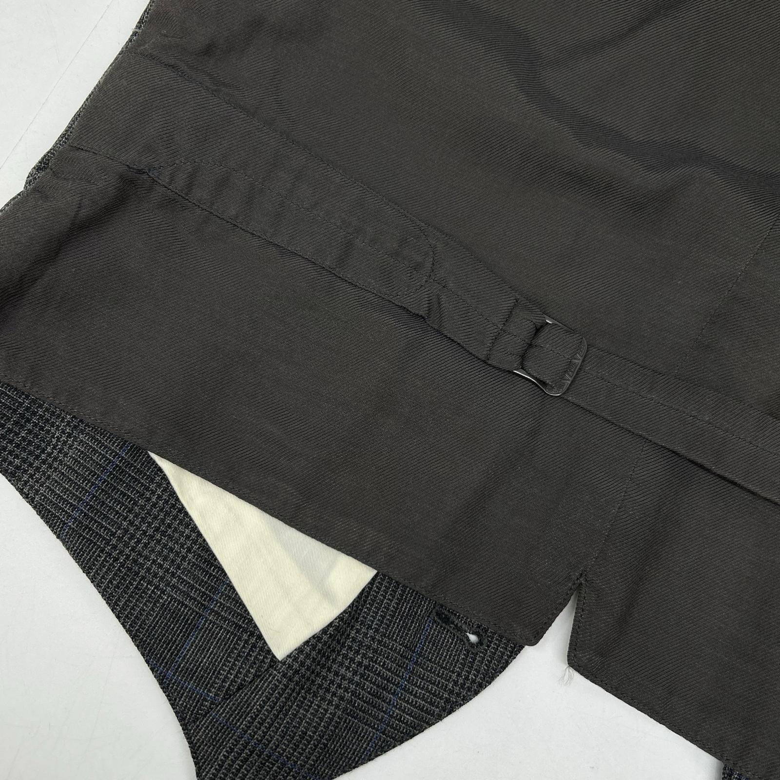 RRL ダブルアールエル 782831186001 イタリア製 グレー ウール100 グレンチェック ジレ/ベスト ベスト