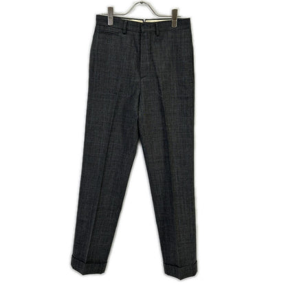 RRL 双RL 782831188001 意大利制造 灰色 100%羊毛 中线裤 格纹西装裤 下装