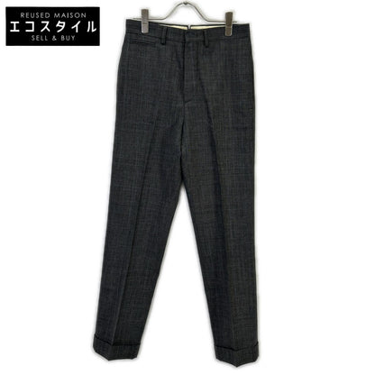 RRL 双RL 782831188001 意大利制造 灰色 100%羊毛 中线裤 格纹西装裤 下装