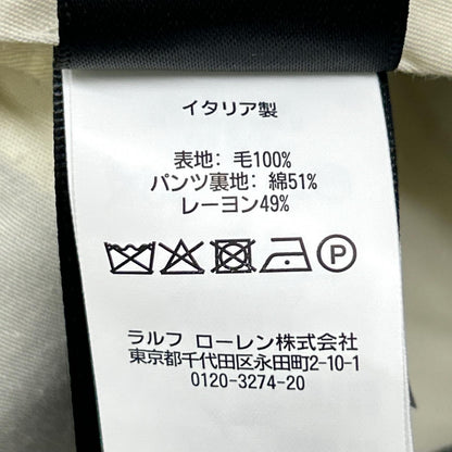 RRL 双RL 782831188001 意大利制造 灰色 100%羊毛 中线裤 格纹西装裤 下装