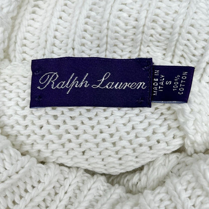 RalphLauren PURPLE LABEL 拉夫劳伦 紫标 KR-PU-LM-5101 意大利制 白色 棉质 高领网眼针织套头衫 上衣