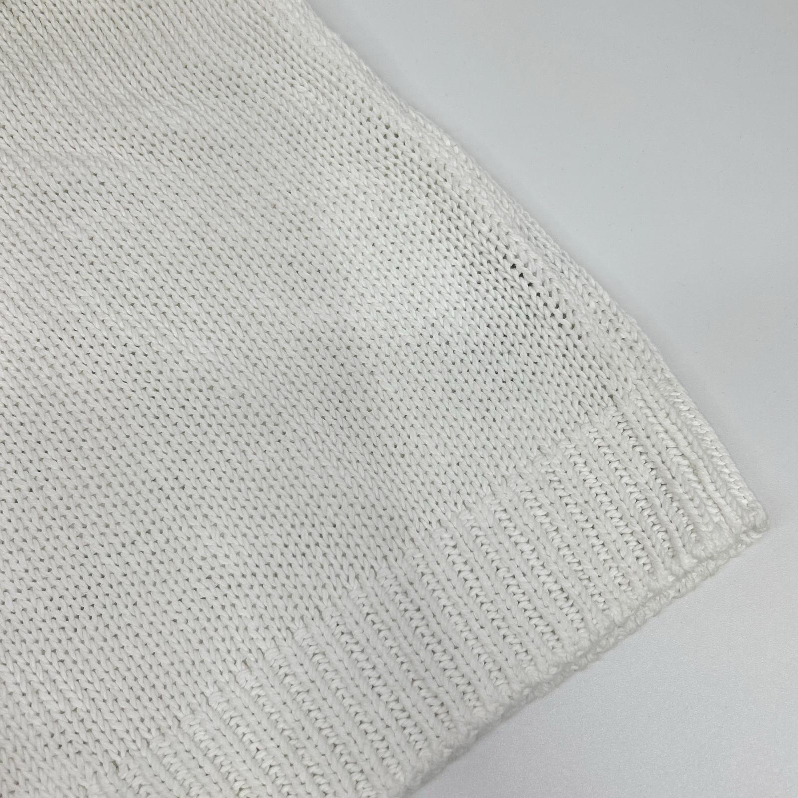 RalphLauren PURPLE LABEL 拉夫劳伦 紫标 KR-PU-LM-5101 意大利制 白色 棉质 高领网眼针织套头衫 上衣