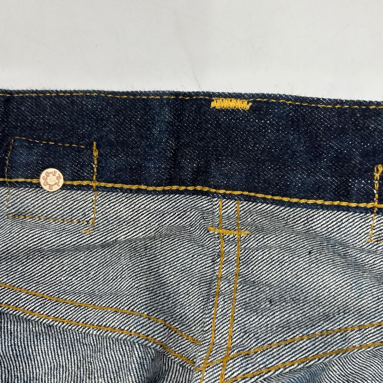 LEVI'S リーバイス 1937年モデル復刻 501XXC インディゴ ボタン裏555 BIG E シンチバック ボタンフライ ストレートデニムパンツ ボトムス