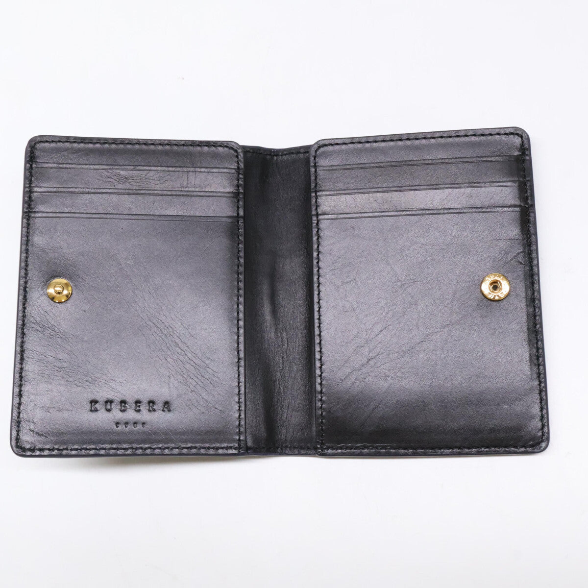 【美品】51143 藍染クロコダイル/カーフレザー 二つ折りミニ財布 二つ折り財布（小銭入れあり） メンズ