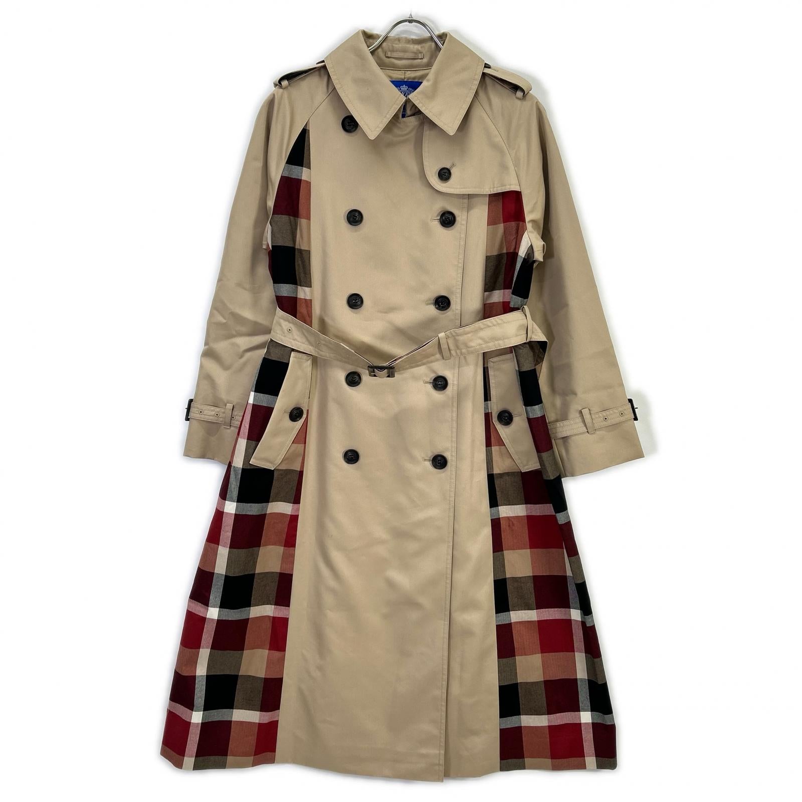 25SS 【10th ANNIVERSARY】Light Gabardine Partial Check Trench Coat - Women's 38
