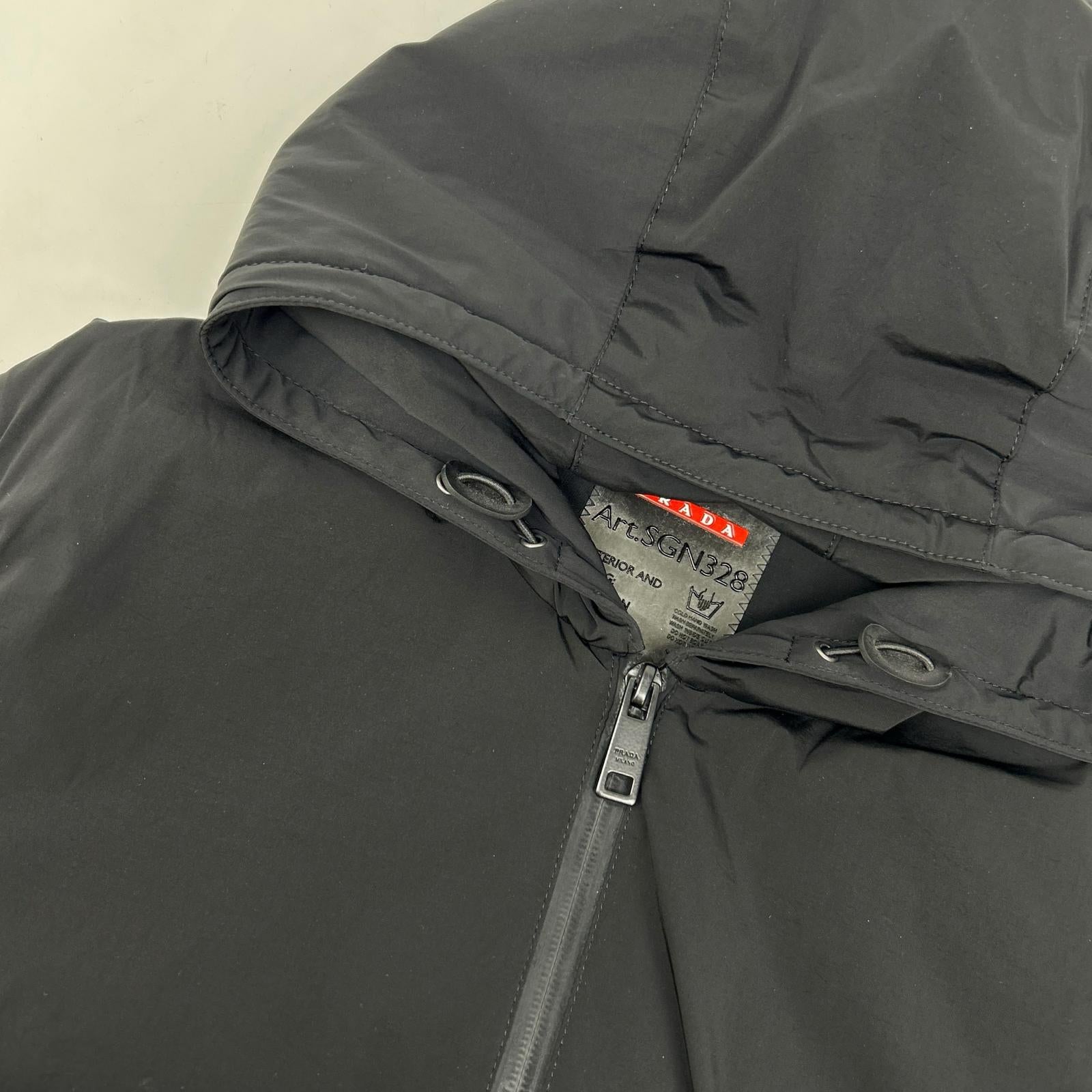 SGN328 16年 ﾌﾞﾗｯｸ ﾅｲﾛﾝ×ｳｰﾙ ｴﾙﾎﾞｰﾊﾟｯﾁ ﾆｯﾄ切替ﾌｰﾃﾞｯﾄﾞｼﾞｬｹｯﾄ ジャケット 48 メンズ