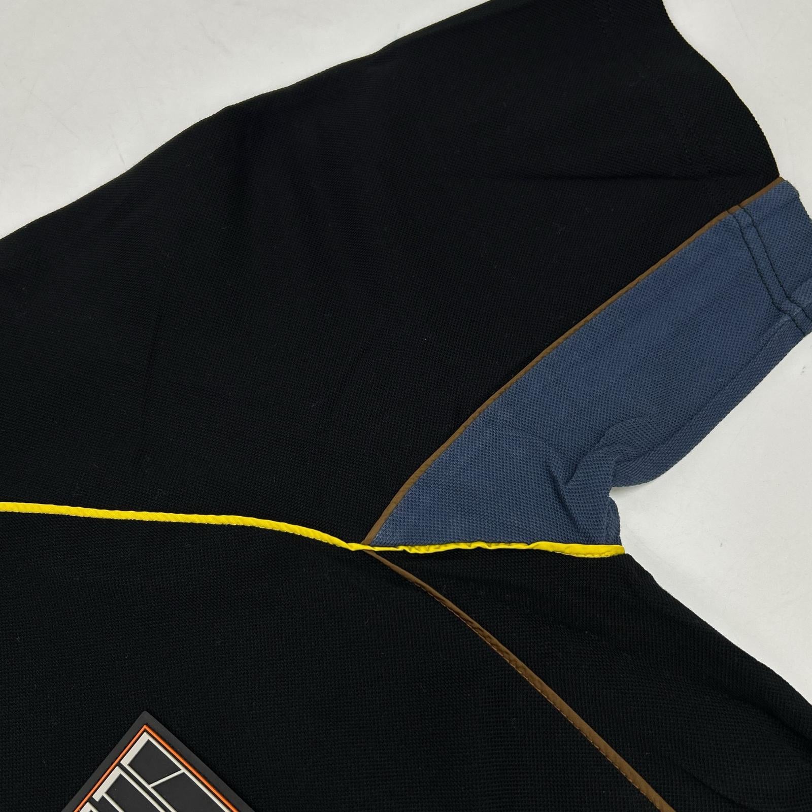 PRADA プラダ SJN235 18年 ブラック 鹿の子 ラバーロゴTシャツ トップス