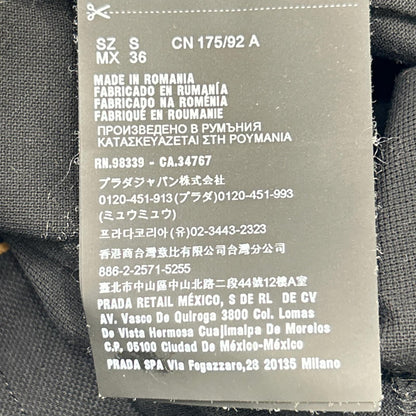 PRADA プラダ SJN235 18年 ブラック 鹿の子 ラバーロゴTシャツ トップス
