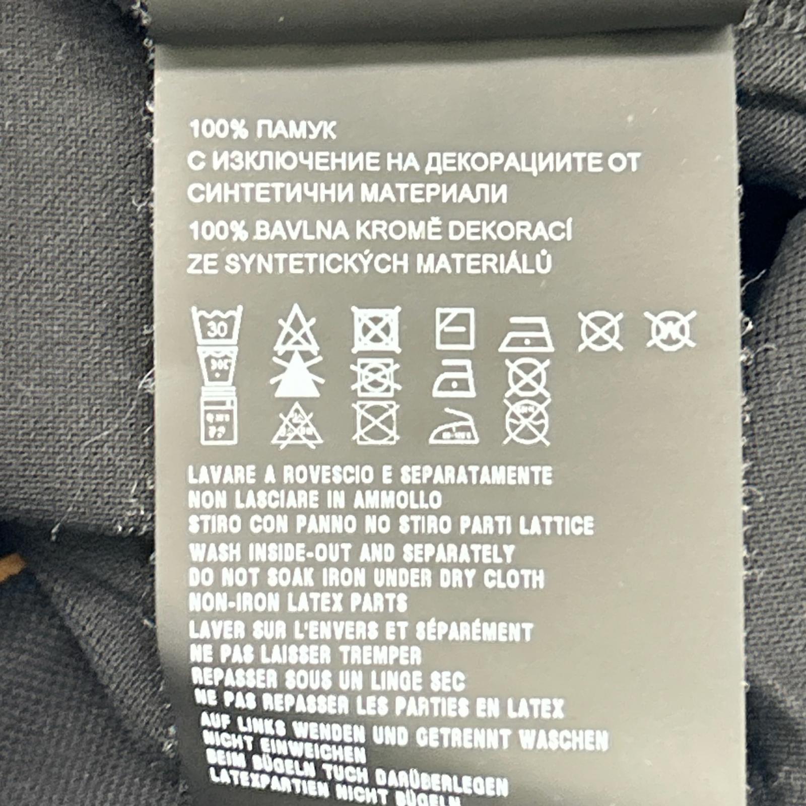 PRADA プラダ SJN235 18年 ブラック 鹿の子 ラバーロゴTシャツ トップス