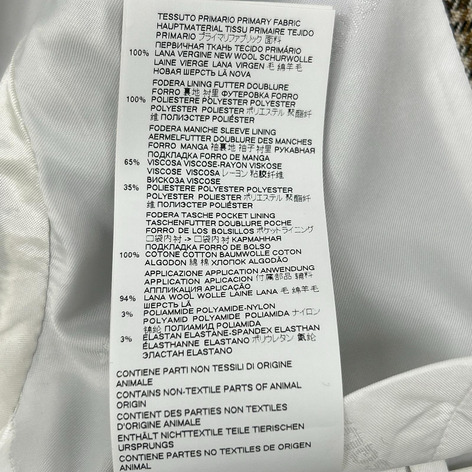 DSQUARED2 ディースクエアード S74BN1007 20年款 米色 织带细节 千鸟格西装夹克 翻领夹克 夹克