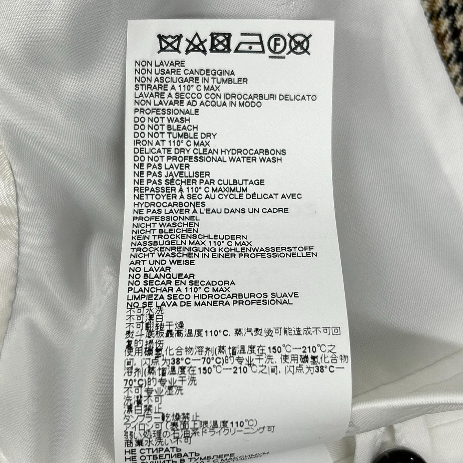 DSQUARED2 ディースクエアード S74BN1007 20年款 米色 织带细节 千鸟格西装夹克 翻领夹克 夹克