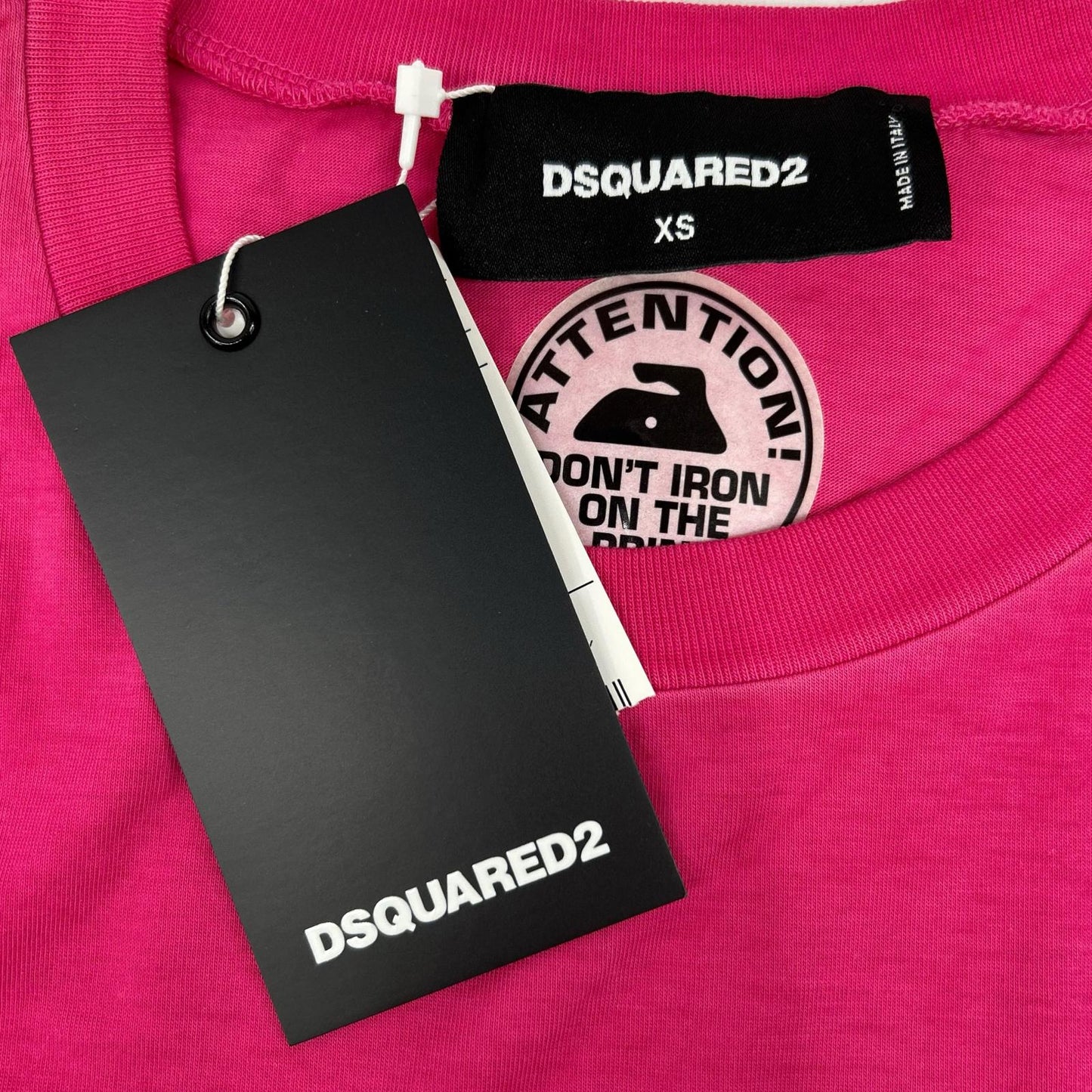 DSQUARED2 ディースクエアード S75GD0283 22年製 ピンク ロゴプリントTシャツ トップス