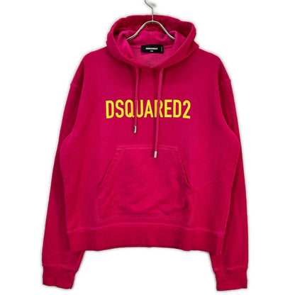 S75GU0429 22AW Pink Logo Print Hoodie Top XXS Women's