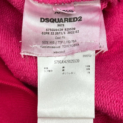 S75GU0429 22AW Pink Logo Print Hoodie Top XXS Women's