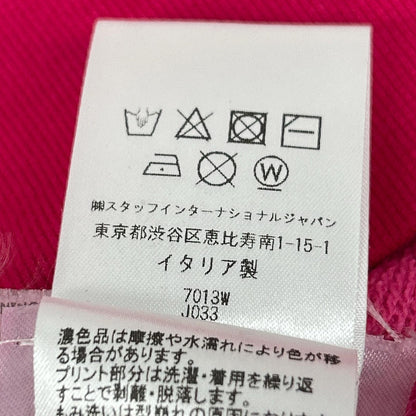 S75GU0429 22AW Pink Logo Print Hoodie Top XXS Women's