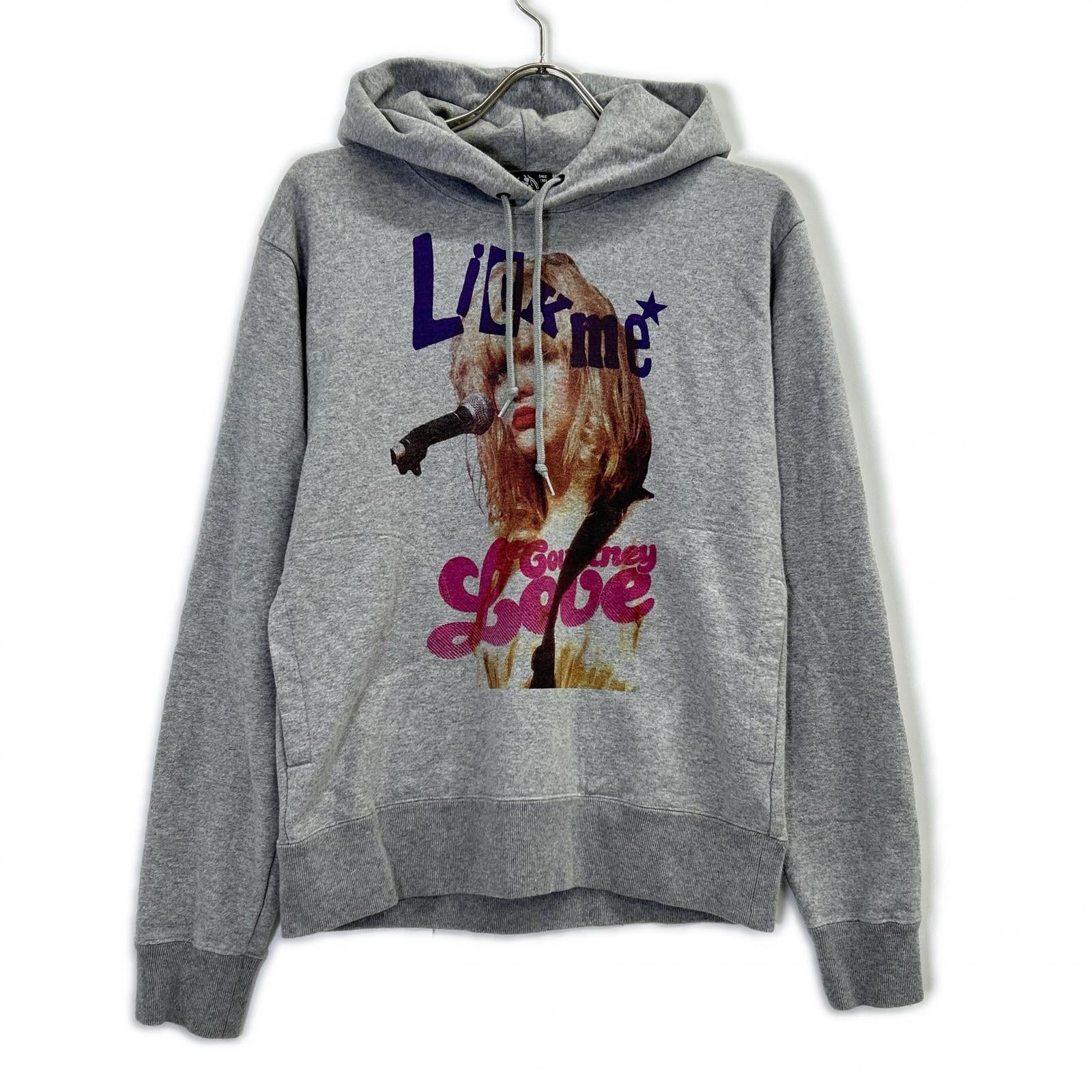 HYSTERIC GLAMOUR ヒステリックグラマー 02171CF04 グレー LICK ME LOVE プルオーバーパーカ トップス