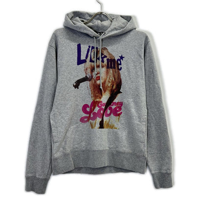 HYSTERIC GLAMOUR ヒステリックグラマー 02171CF04 グレー LICK ME LOVE プルオーバーパーカ トップス
