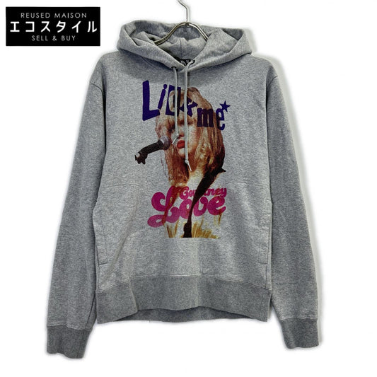 HYSTERIC GLAMOUR ヒステリックグラマー 02171CF04 グレー LICK ME LOVE プルオーバーパーカ トップス