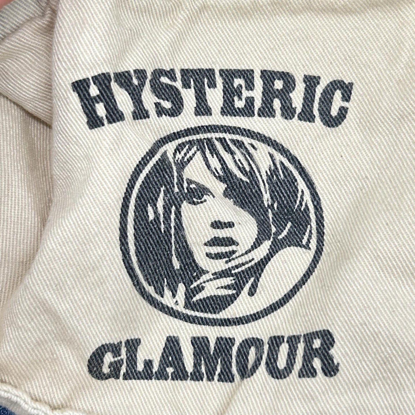 HYSTERIC GLAMOUR ヒステリックグラマー 0263AP19 インディゴ スタッズポケット ヒスガールペイント ストレートデニムパンツ ボトムス