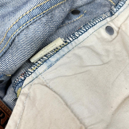 HYSTERIC GLAMOUR ヒステリックグラマー 0263AP19 インディゴ スタッズポケット ヒスガールペイント ストレートデニムパンツ ボトムス